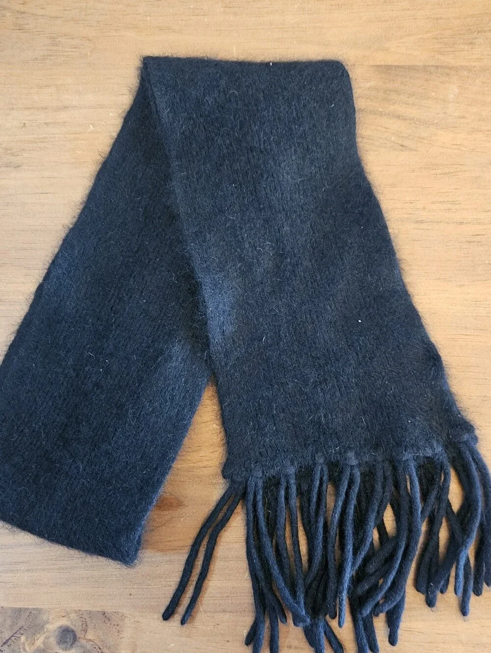 Rabbit Wool Nylon Blend Scarf Fringed 57